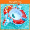 Cartoon Printed Inflatable Baby Swim Ring For Toddler Pool Safety Flying Aircraft Design 0.2mm Thick Pvc