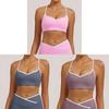 Yoga Sports Bra For Women With Quick Dry Fabric Mesh Back Support For Running And Fitness