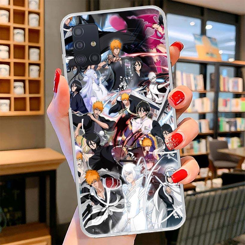Ichigo Kenpachi Bleach Anime Cover Phone Case For Samsung Galaxy A12 A22 A32 A52 A72 A02S Phone Case Note 20 Ultra 10 S10 Plus A