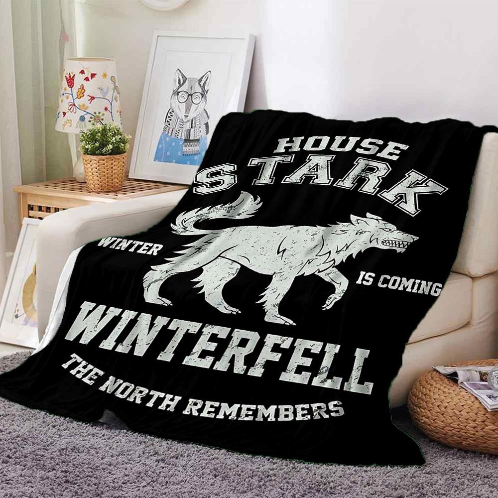 

1pc House Stark Winter is Coming Soft Flannel All-Season Throw for Home, Office, Outdoor UseDurable Comfort 100544 80cmx120cm(31inx47in)