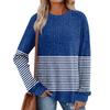 Women's Printed Lightweight Brushed-Cotton Round Neck Top