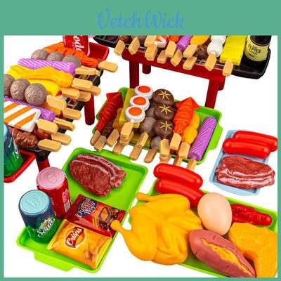 Colorful Barbecue Pretend Play Food Kids Toy Set For Imaginative Kitchen Fun