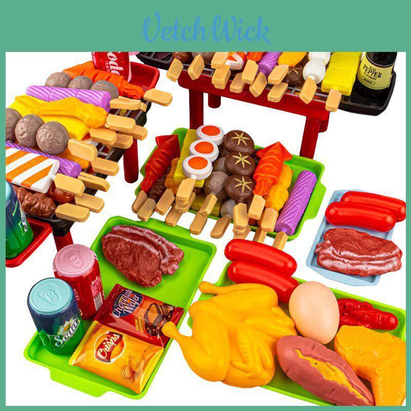 Colorful Barbecue Pretend Play Food Kids Toy Set For Imaginative Kitchen Fun