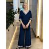 Big-size Loose Wide-leg Pants and Casual Chic Two-piece Women's Outfit