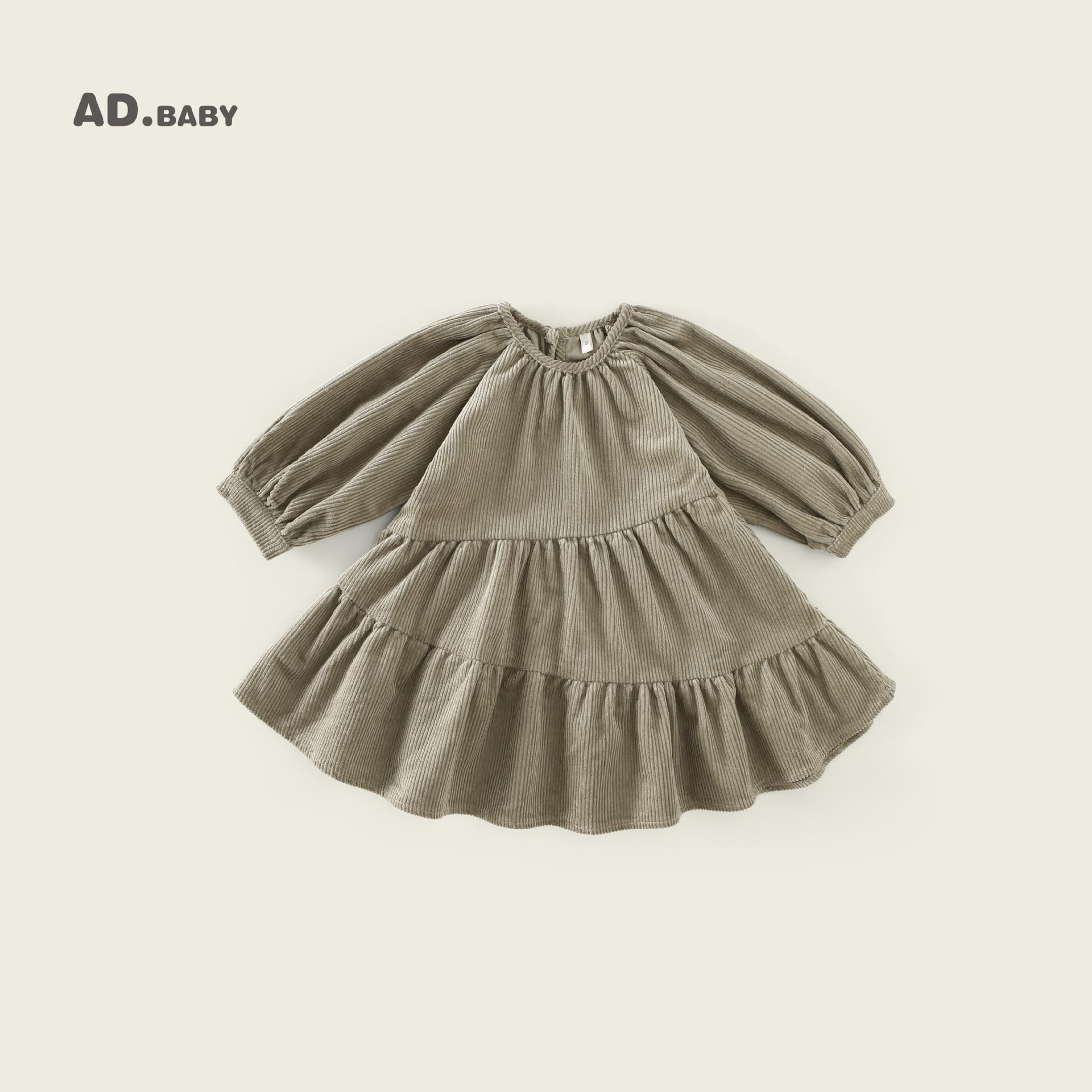 

Autumn Girls Corduroy Princess Dress - Toddler & Children s Korean Style 130cm хаки