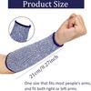 5 Pairs Cut Resistant Arm Sleeve Forearm Protection Sleeves Level 5 Protection Bite-Proof Arm Protectors Safety Arm Guard for Men Women(21CM)