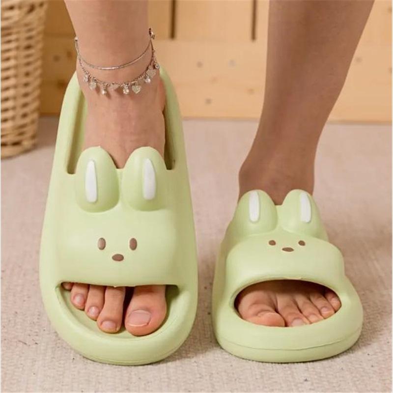 Slippers Cute Rabbit Cartoon Sandals Breathable Ladies Soft Four Seasons Indoor Home Bathroom Non-slip Slippers