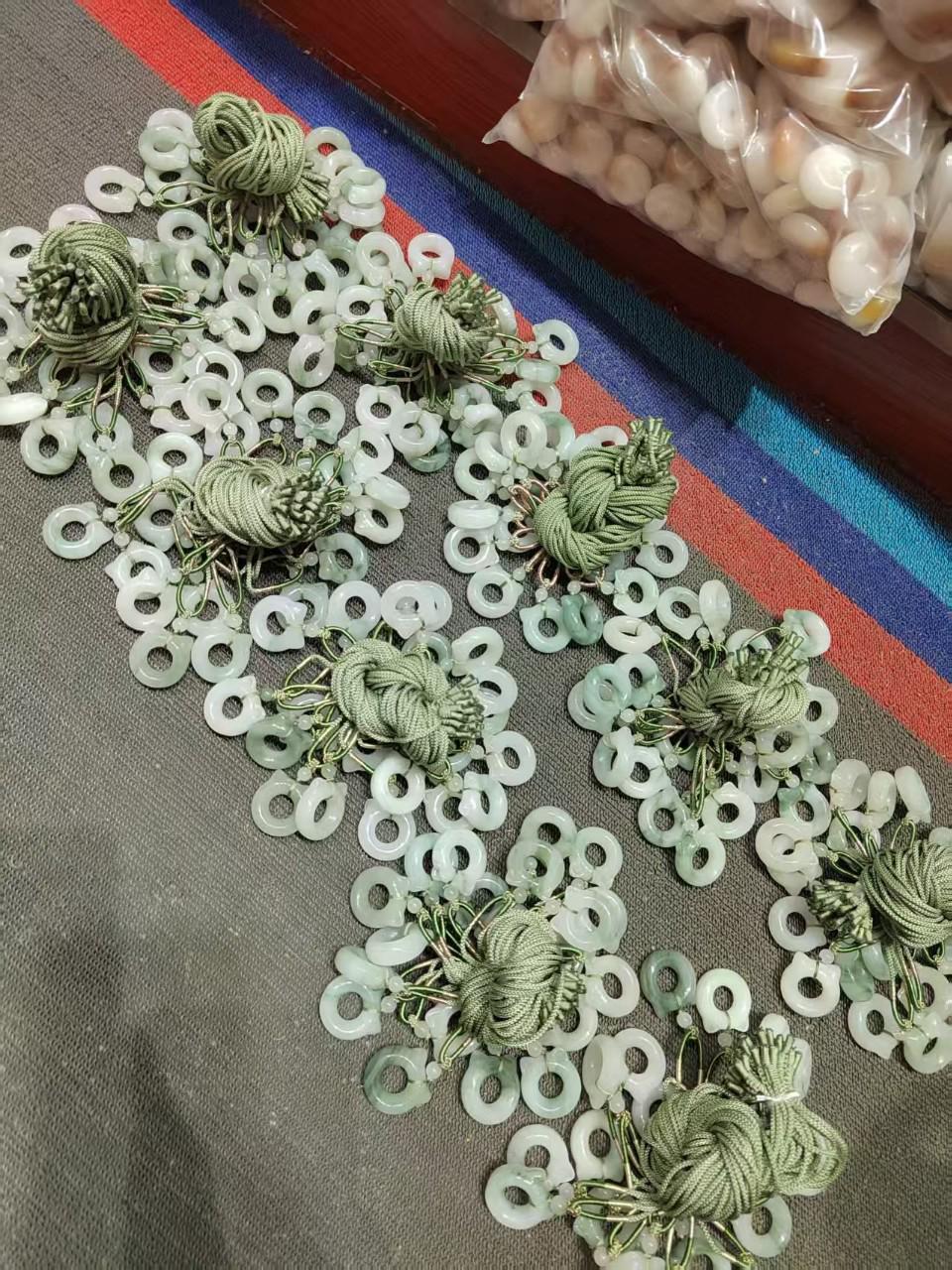 Natural Kitten Ear Jade Pendant Tianshan Green Jade Safety Donut Pendant Other