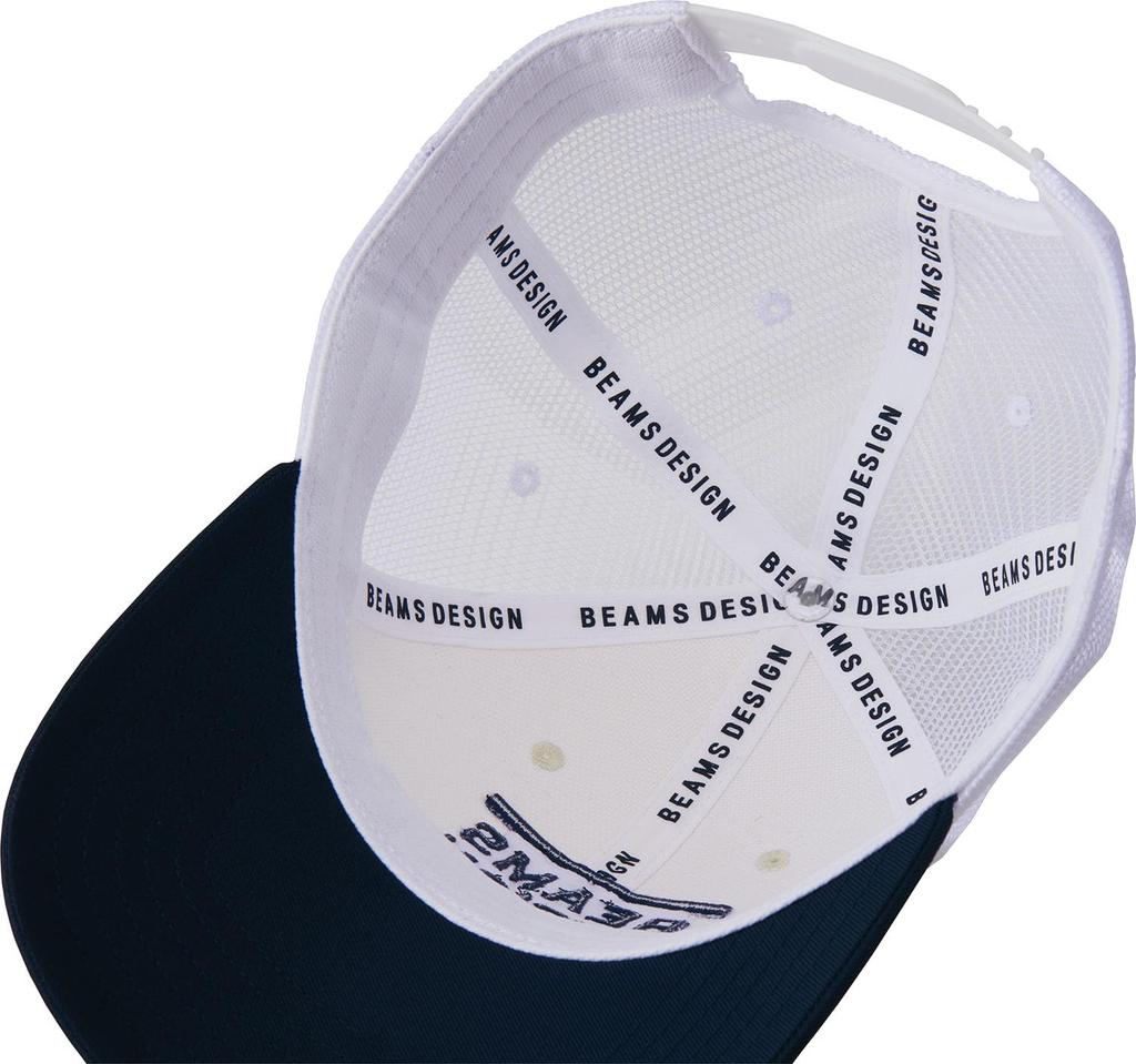 ZETT Baseball ZETT by BEAMS x Navy Free Size BH79506 Hat, DESIGN, Off-White (1229W), (56-60cm),
