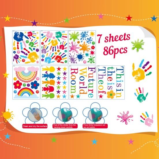 Autocolant frumos pentru grădiniță, detașabil, imprimare transparentă