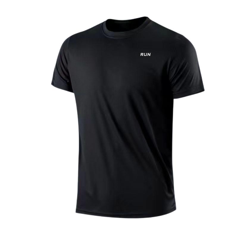 Uomo Quick Dry Manica Corta Palestra Corsa Traspirante Girocollo T-Shirt Allenamento Esercizio Palestra Sport Maglietta Top Leggero