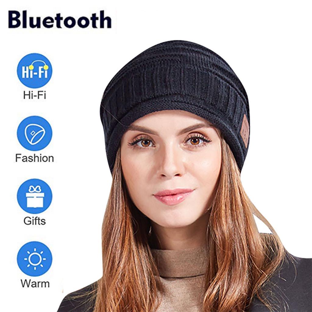 

Bluetooth Шапка Музыка Вязаная Шапка Шапка с Спикерфоном Стерео Наушники чёрный