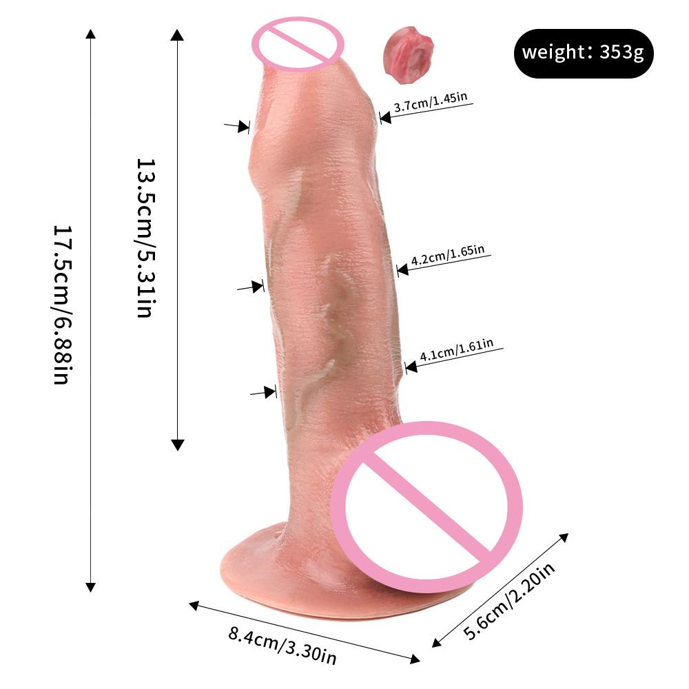 FAAK Nude Foreskin Penis For Beginners Silicone Realistic Dildo With Suction Cup Anal Plug Adult Sex Toys For Women Men