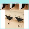 Diy Black Bat Logo Earrings Handcrafted Acrylic Ear Accessories For Women
