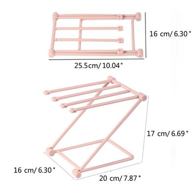 Trend Foldable Display Rack Multifuncional Hair Bow Storage Vertical Display Prateleira Desktop Storage Holder para Toalha