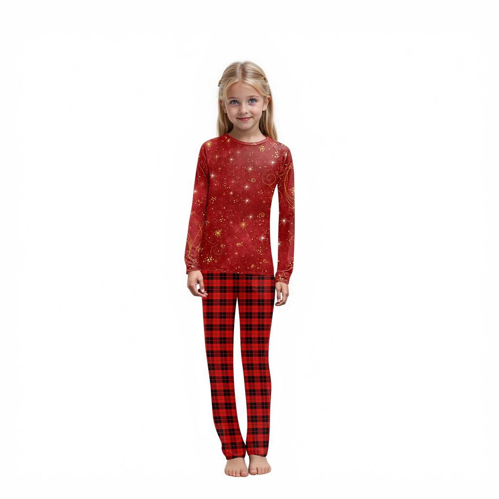 Christmas Prints Family Matching Long Sleeve Tops+Pants Set Family Matching Sets