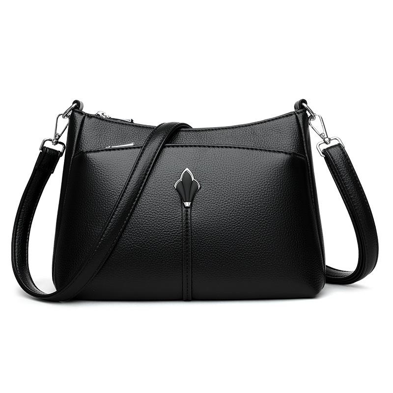 Autumn/Winter Soft Leather Multi-layer Shoulder/Crossbody Bag for Women - Versatile and Spacious Design