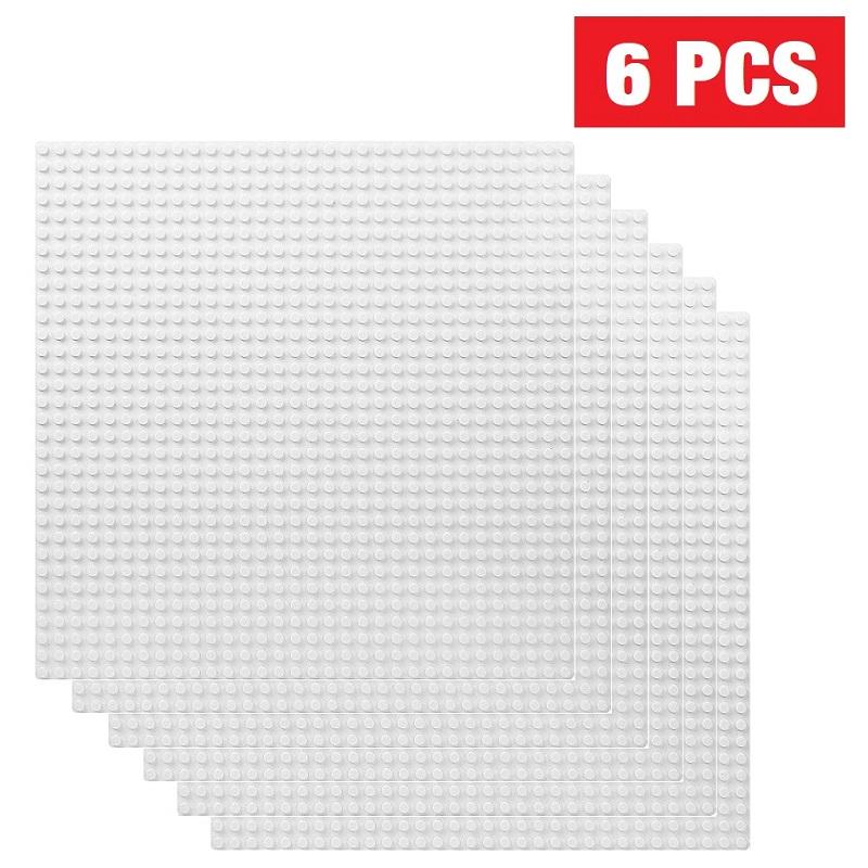 6PCS Classic Base Plate 32x32 16x32 Dots Baseplate Bricks DIY Assembly ABS Plastic Building Blocks Compatible Brand Figures City