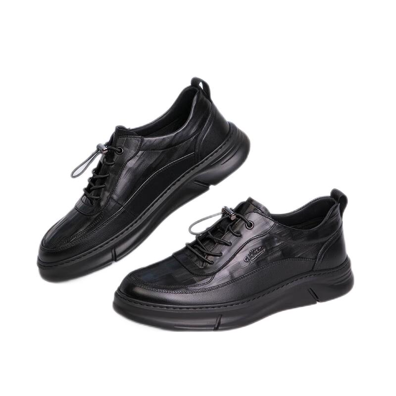 Goldlion Men s Lightweight Elastic Business Casual Leather Shoes 42