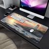 Lighthouse By The Ocean Sunset Desk Pad Non-Slip Rubber Mouse Pad Office Desk Decorating Carpet Mouse Pads Playmat Pc Accessory