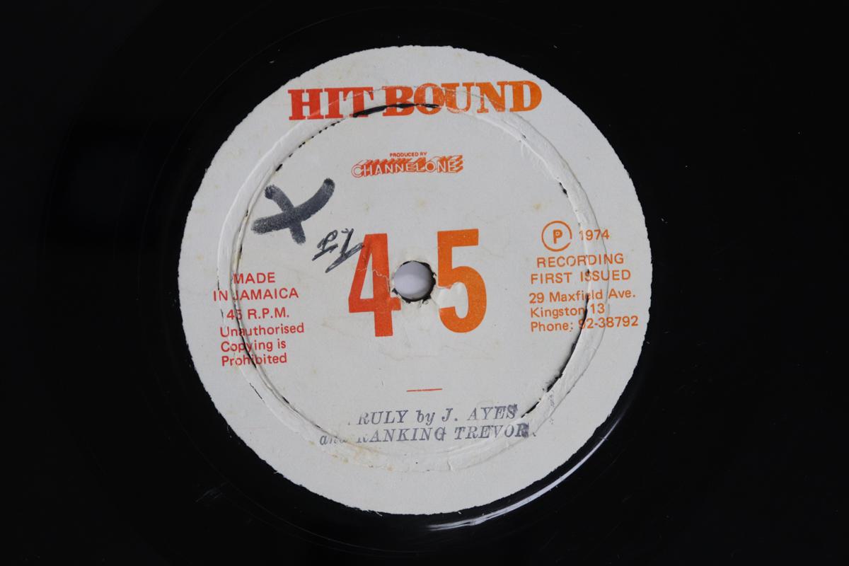 

12inch Record J. AYES RANKING TREVOR Truly Yaho NONE CHANNEL ONE GOL Jamaica Reggae Ska Dub Used
