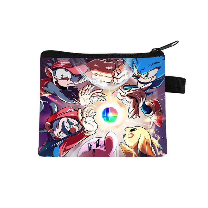 New Sonic Children's Change Bag Mini Bag Key Coin Headphone Bag Cute Cartoon Polyester Wallet