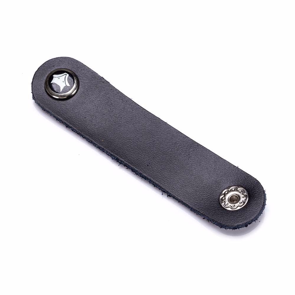 Clip USB Cable Earphone Fixed Winder Straps Cable Holder Cowhide Leather Cord Tidy Storage Cable