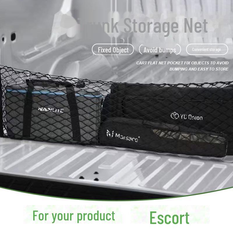 Double-Layer Car Trunk Storage Net for Luggage