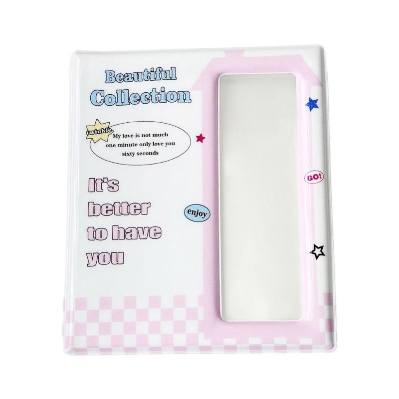 

Stylish Card Album for Fan Large Capacity Photo Strips Organizers Photo Booth Collecting Book for Concerts and Travel