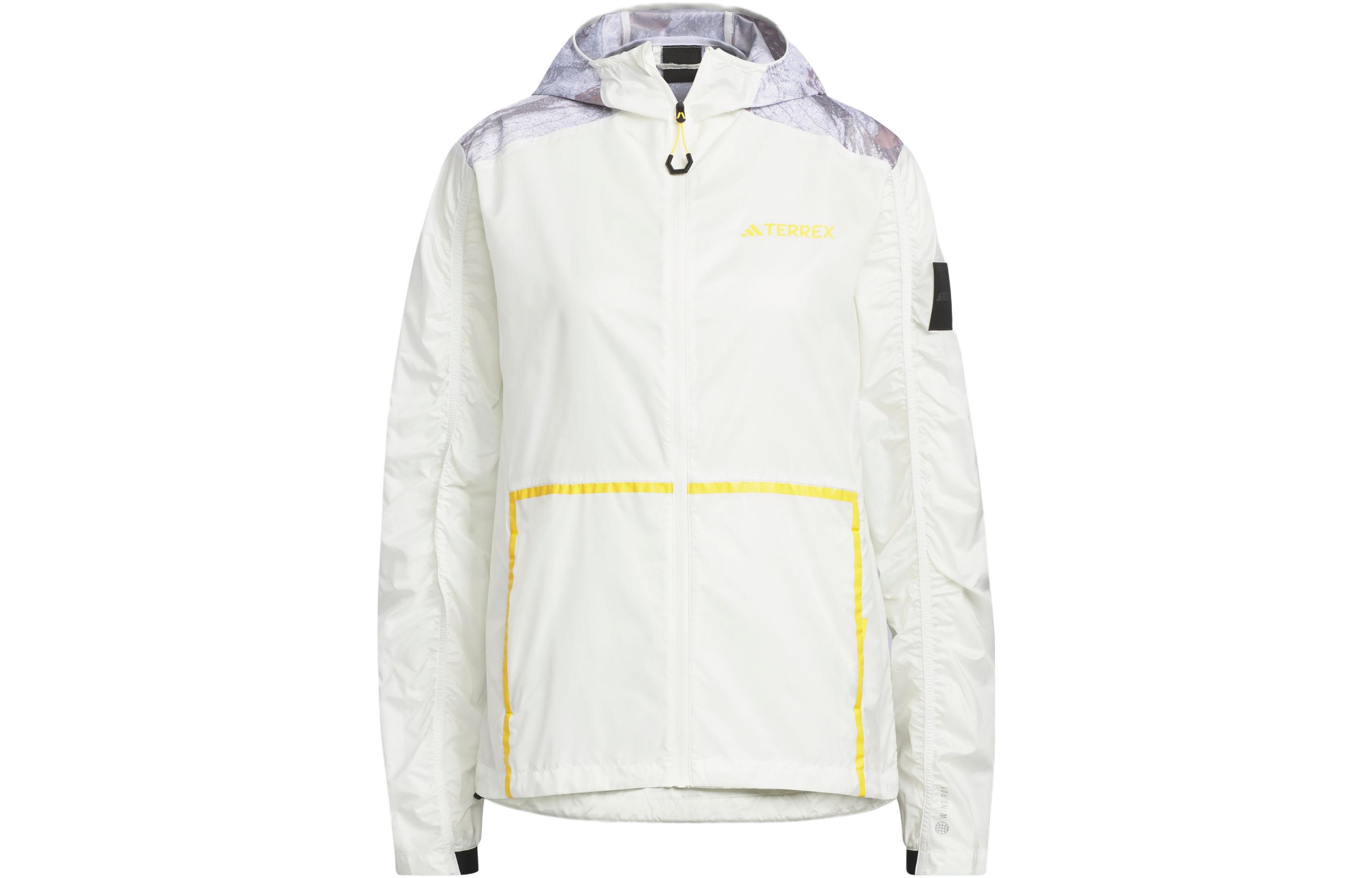 Adidas Sun Protection Clothing Women s Jade White Hooded Moderate Straight Fit HY4692 M