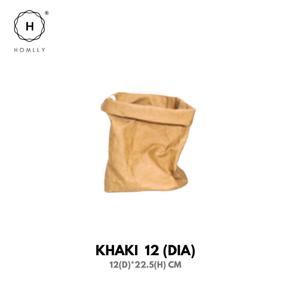 Homlly Sunii Multi Purpose Washable Reusable Kraft Paper Bag for Storage Basket, Flowerpot, Organizer