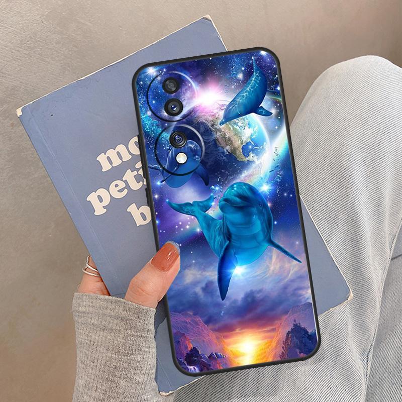 Dolphin For Huawei Honor Magic5 Lite X8 X9a 50 70 P20 P30 P40 Mate50 Pro Nova 5T P Smart 2021 Case