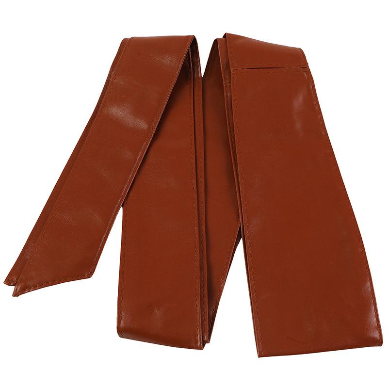 

Women s Fashion Wide Waist Belt with Bow Streamer верблюд