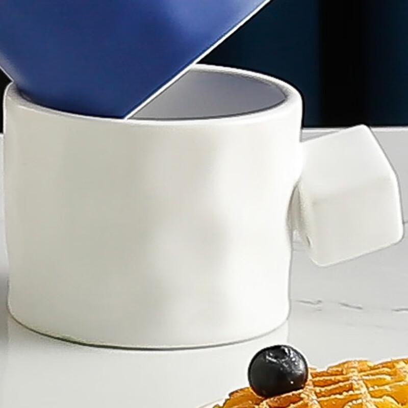 Shangqi White Ceramic Coffee Mugs - 400ml (Set of 2)