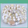 Bracelets Crystal Beads Bohemian Heart Women Girls Ethnic Wrap Jewelry Accessories