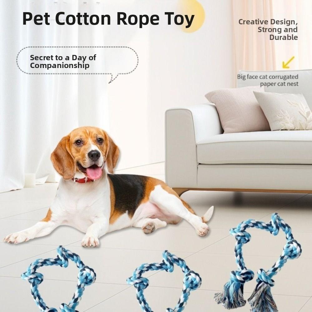 Cotton Dog Chew Toy Interactive Indestructible Dog Rope Toy  Tug of War