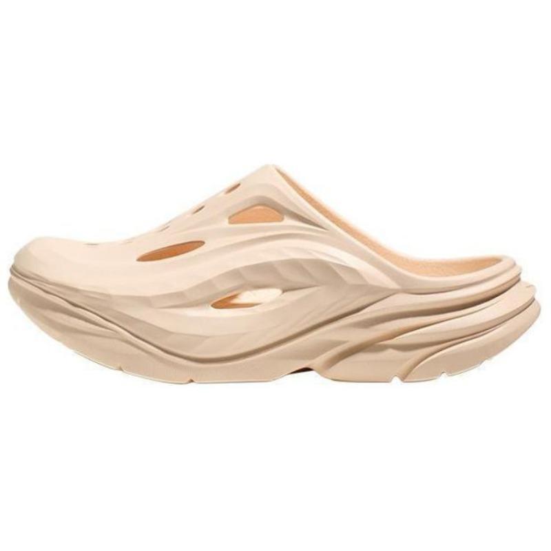 Hoka One One Ora Recovery Mule Unisex Closed Toe Slippers Lightweight Slip Resistant Sand 1147951-VLV EU 44