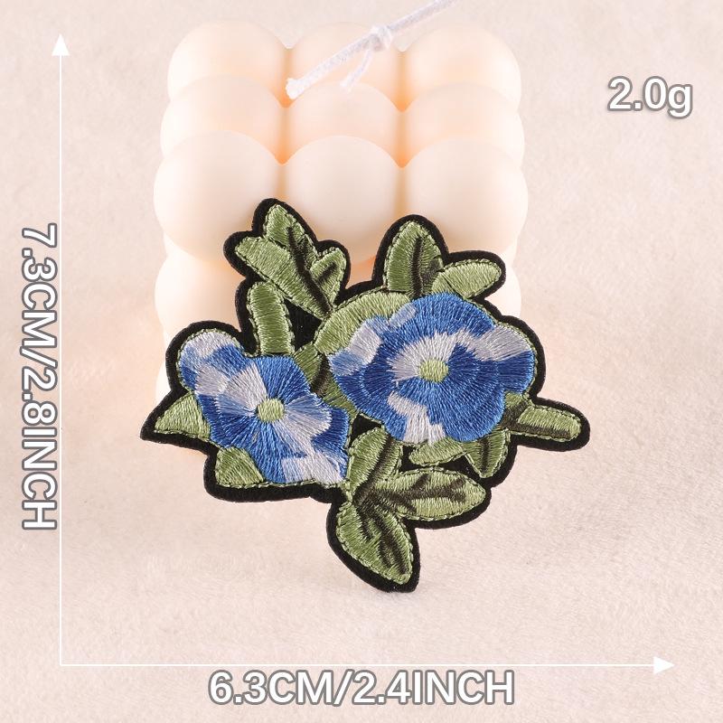 Rose Flower Embroidery Cloth Patch - European & American Style DIY Sticker for Shoes, Hats, Clothing Accessories