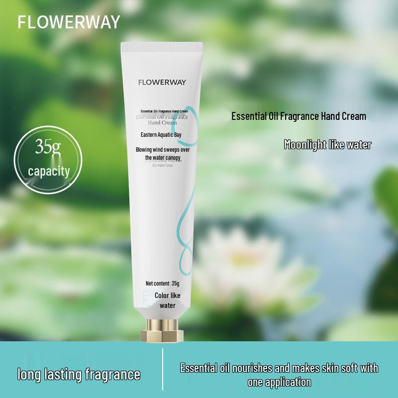 FLOWERWAY Essential Oil Hand Cream: Moisturizing, Hydrating, Refreshing, Long-Lasting Scent for Men & Women, Portable for Autumn/Winter.