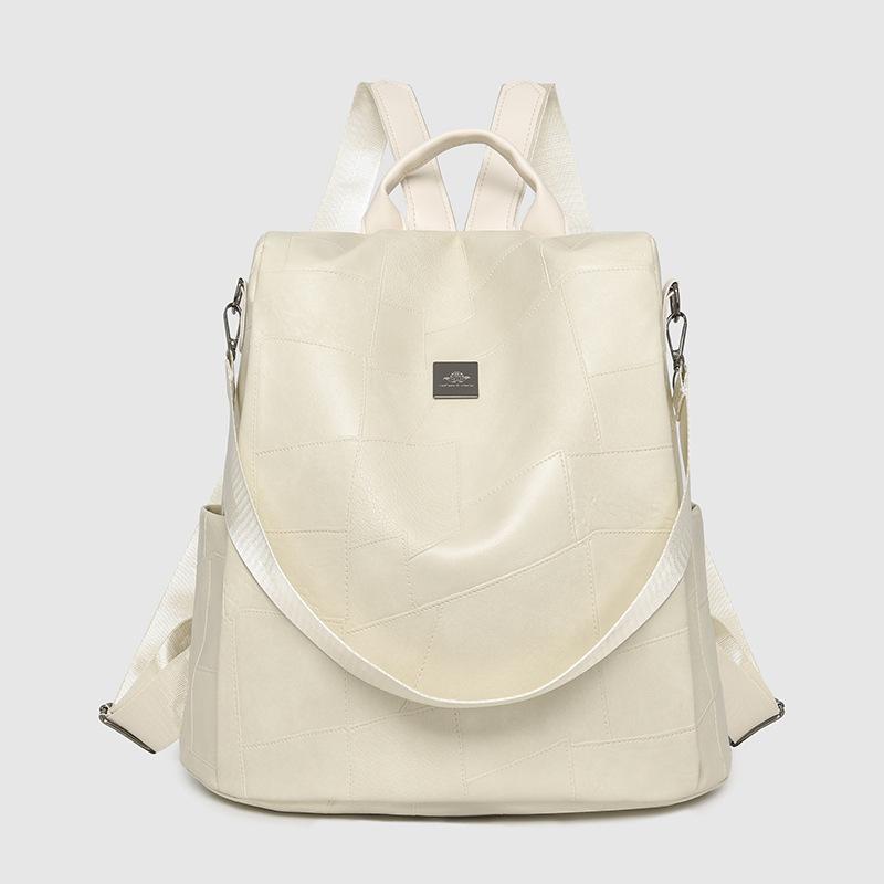 

Модный женский рюкзак для поездок на работу с мягкой лицевой частью белый