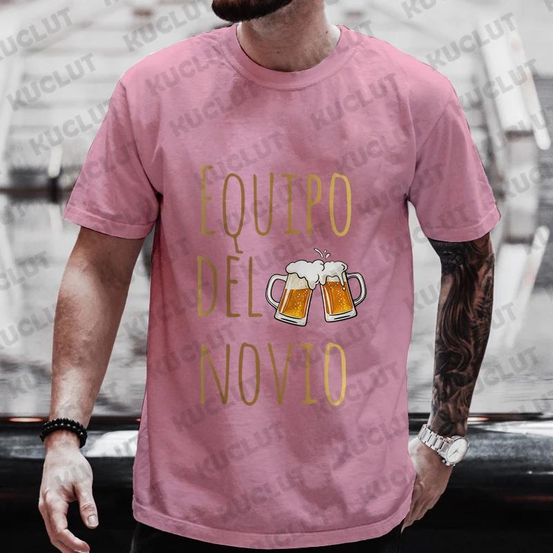 Spanish Bachelor Party Shirt Man T Shirt Father's Day Wedding Tees Single Farewell Clothing Evg Team Groom Beer Tops Oversized