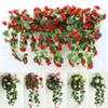 Artificial Begonia 75cm Hydrangea Flower Fake Vine Plant  Home Decor Wall