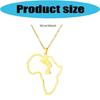 Unique Cultural Jewelry African Map Egyptian Queen Necklace Featuring Stainless Steel Pendant Design For Men Women