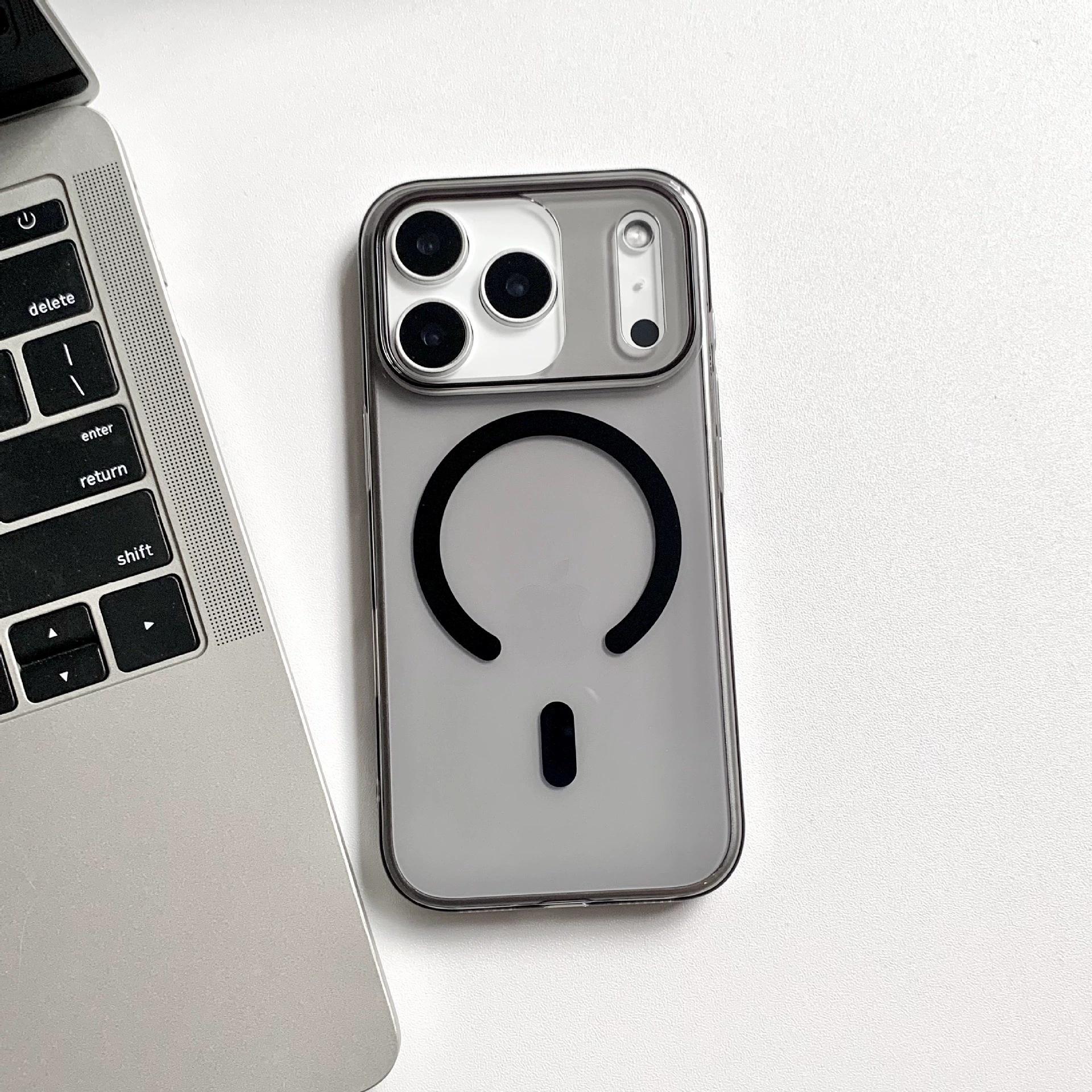 

Ультратонкий прозрачный магнитный чехол для телефона для Apple 17 Pro Max & 17 Air, большое отверстие для камеры, прочная твердая крышка, совместим с моделями 12/15/16 iPhone 14 PRO MAX