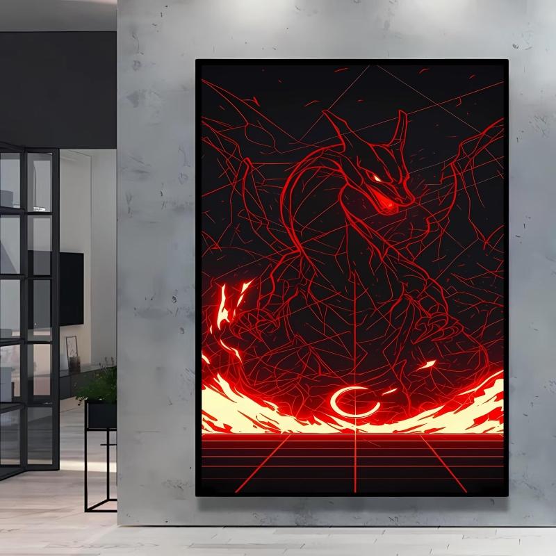 Cool Pokemon Lucario Wall Decoration High Quality Canvas Bright and Clear Colors Add A Mysterious Atmosphere To Your Home