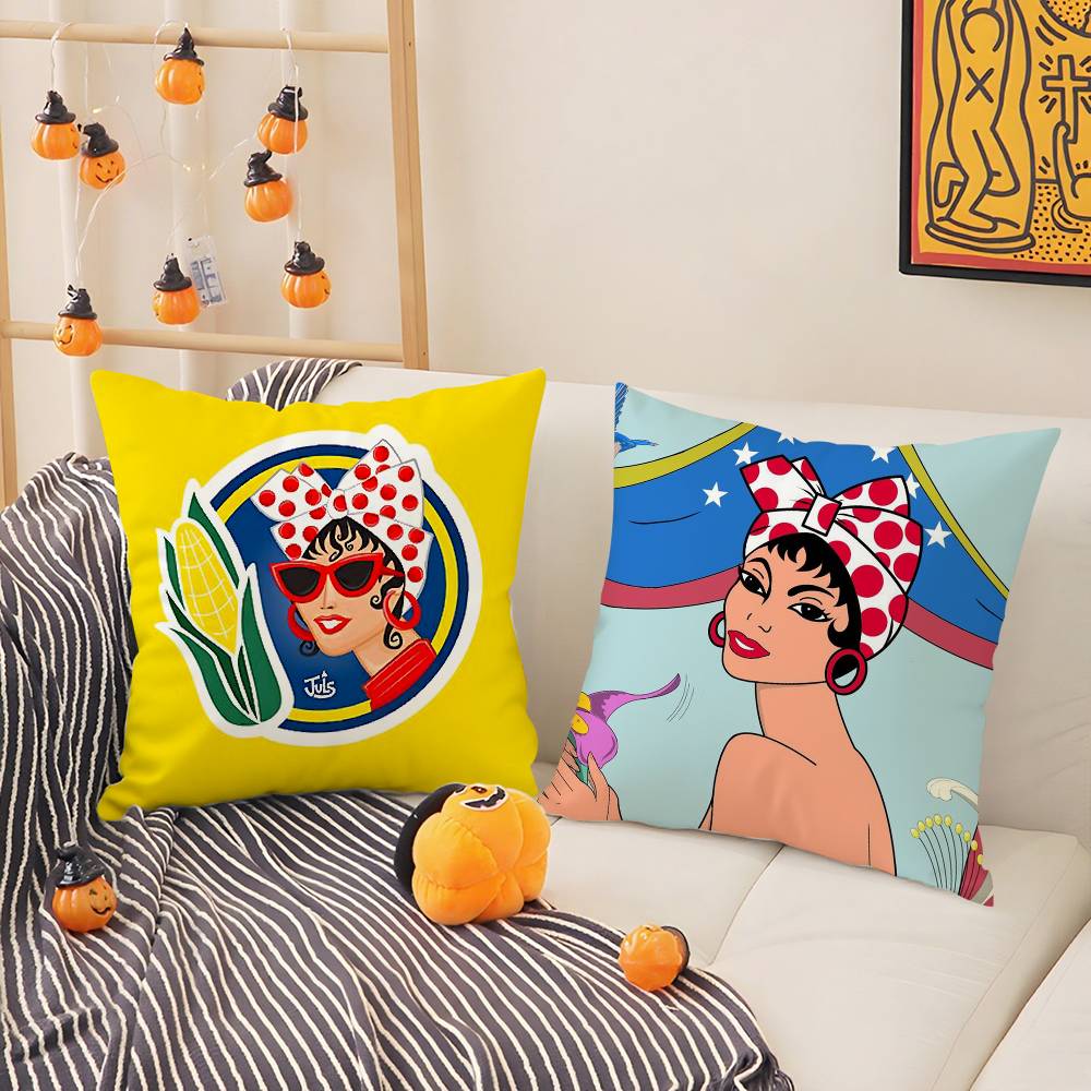 A-Aesthetic Art Venezuela Pillow Case Sofa Living Room Bedroom Double-sided Printing Square Cushion Nap Time Cushion Cover