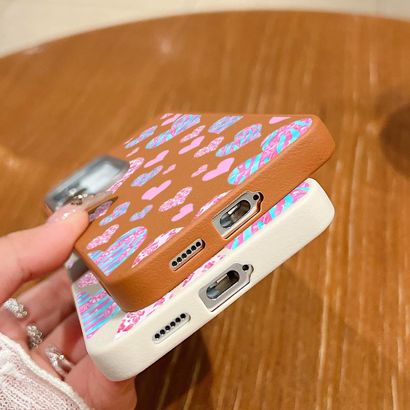 Cute Pink Love Hearts Case For Samsung Galaxy S25 Ultra Capa S24 Ultra S22 Ultra S23 Plus S21 FE S20 5G Magnetic Soft Case Cover