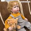 Huge Size 70cm Lifelike Reborn Baby Doll Liam Exquisite 3D Color Painted Alive Newborn Doll Soft Touch Cotton Body Rebirth Doll with Rooted Curly Hair