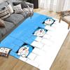 Doraemon3 Flannel Pattern Square Carpet,Area Rug,Carpet Rug for Living Room Bedroom Sofa Playroom Decor,Non-slip Floor Mat