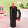 40Oz 304 Stainless Steel Straw Insulated Ice Cup Large Capacity Thermal Mug Tumbler With Handle Stylish Insulated Coffee Cup